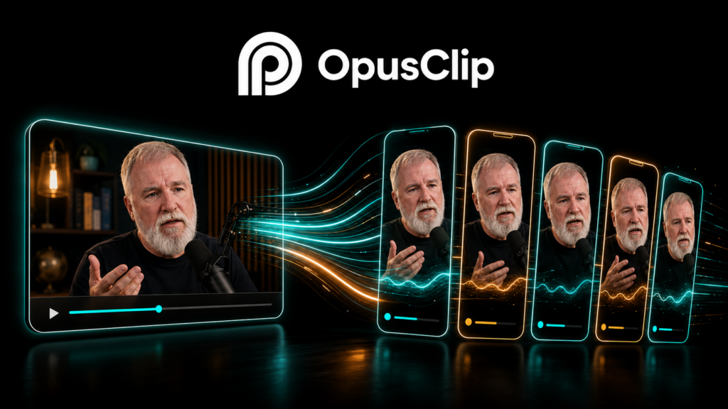 Opus Clip Review: The Tool I Use to Turn Long Videos Into Viral Shorts 2 OpusClip turns one long horizontal video into multiple viral vertical clips for social media