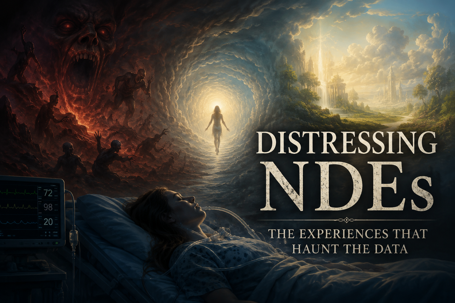 distressing NDEs coma patient between hellish vision and real near-death experience